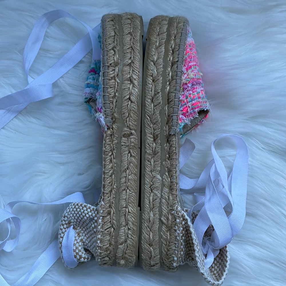 MANEBI Raffia lace up double soled espadrilles‎ EUC size 36 - Picture 7 of 7